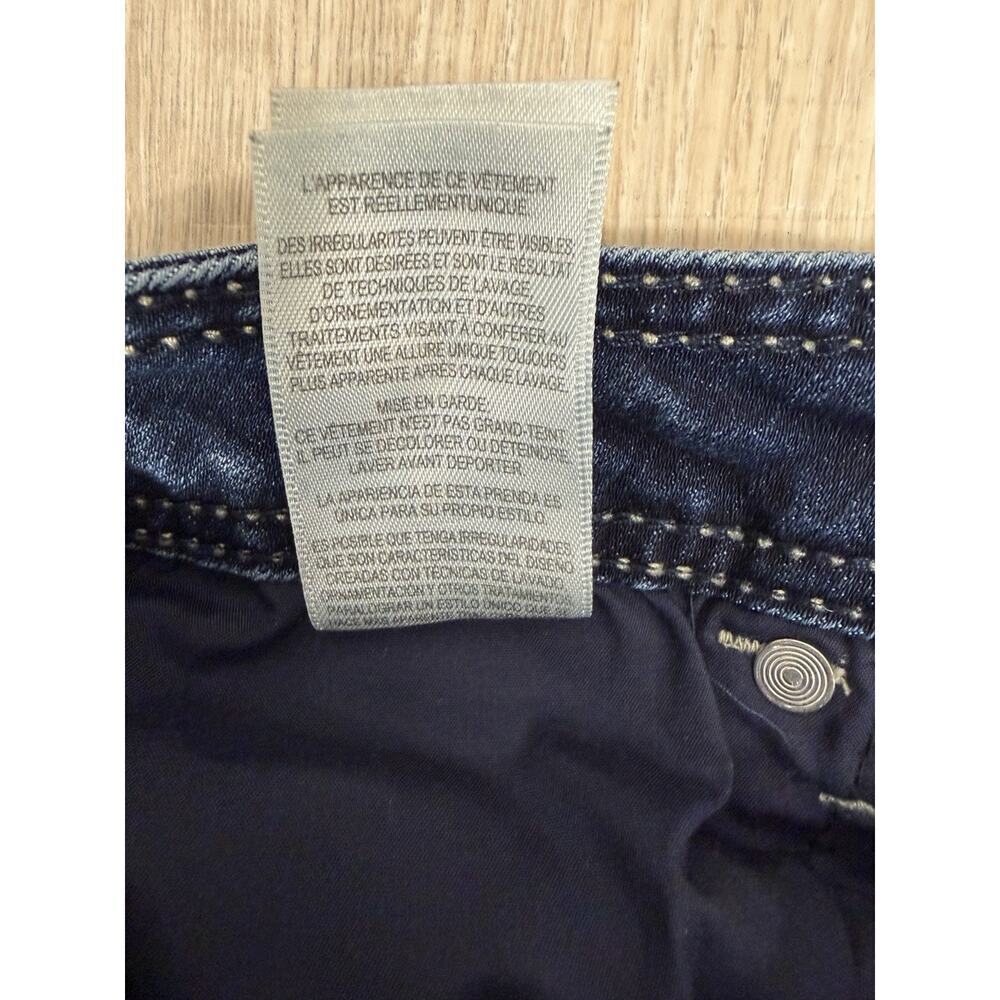 Seven7 Women’s Dark Wash Denim Shorts Size 10 Cuffed Stretch Jean Shorts - Picture 8 of 11